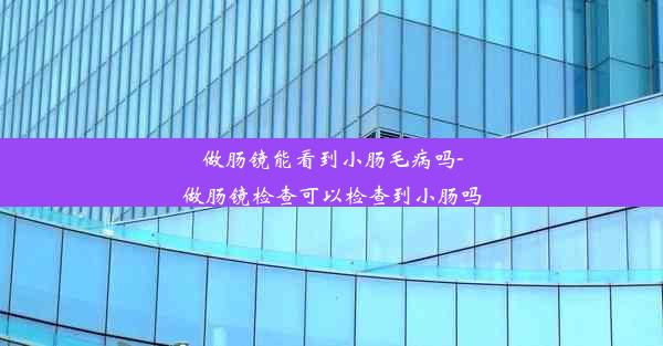 做肠镜能看到小肠毛病吗-做肠镜检查可以检查到小肠吗