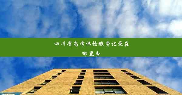 四川省高考体检缴费记录在哪里查