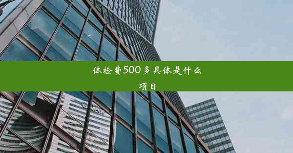 体检费500多具体是什么项目