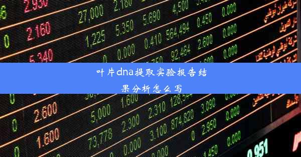 叶片dna提取实验报告结果分析怎么写