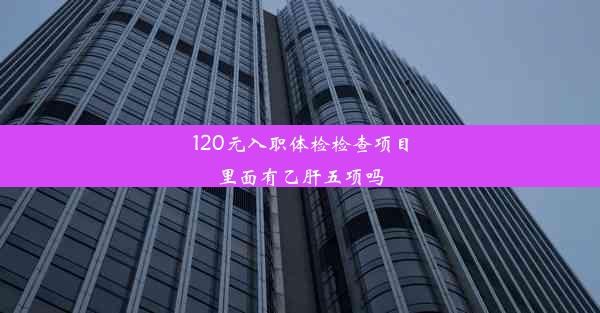 120元入职体检检查项目里面有乙肝五项吗