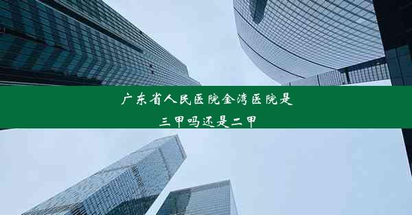 广东省人民医院金湾医院是三甲吗还是二甲