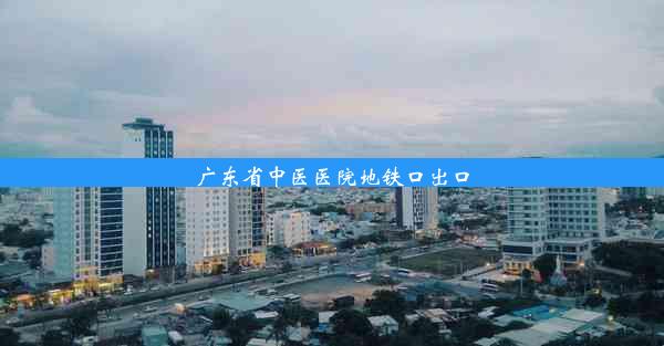 广东省中医医院地铁口出口