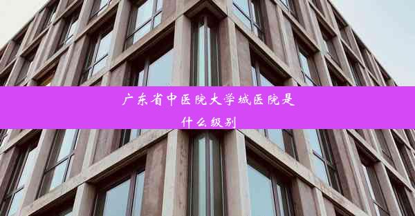 广东省中医院大学城医院是什么级别