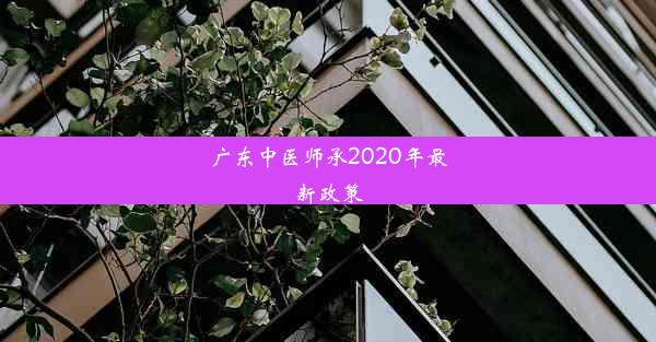 广东中医师承2020年最新政策