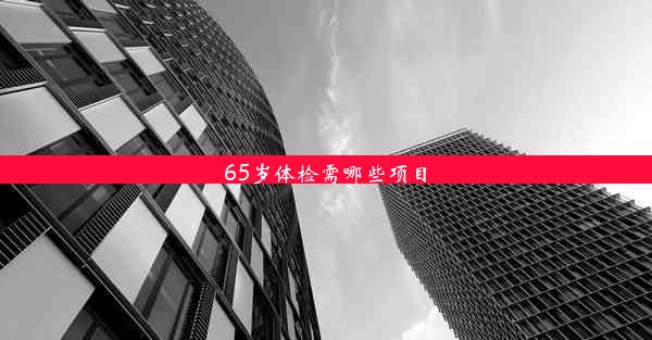 65岁体检需哪些项目