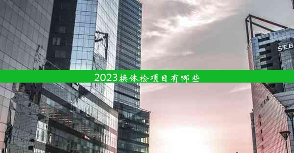 2023换体检项目有哪些