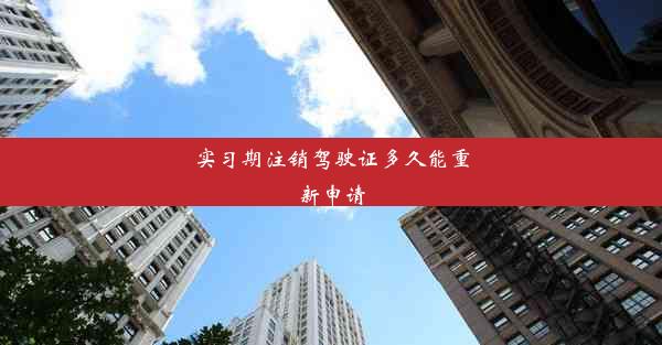 实习期注销驾驶证多久能重新申请