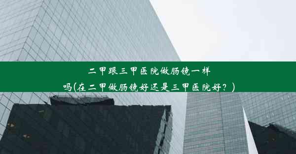 二甲跟三甲医院做肠镜一样吗(在二甲做肠镜好还是三甲医院好？)