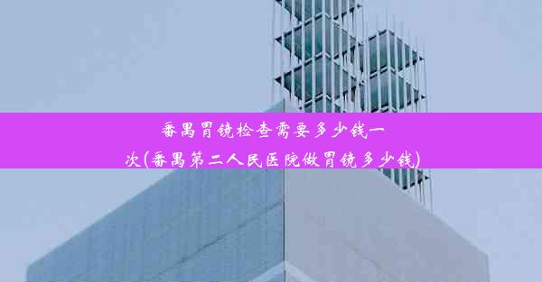 番禺胃镜检查需要多少钱一次(番禺第二人民医院做胃镜多少钱)