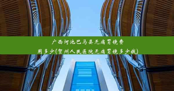 广西河池巴马县无痛胃镜费用多少(贺州人民医院无痛胃镜多少钱)