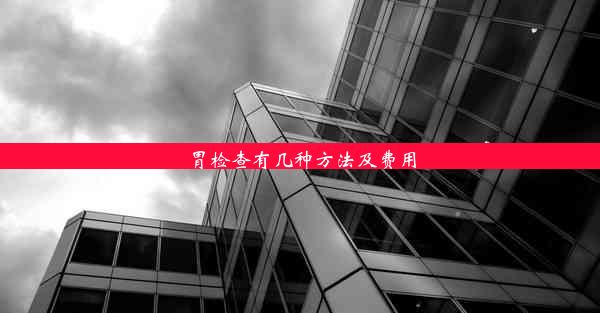 胃检查有几种方法及费用