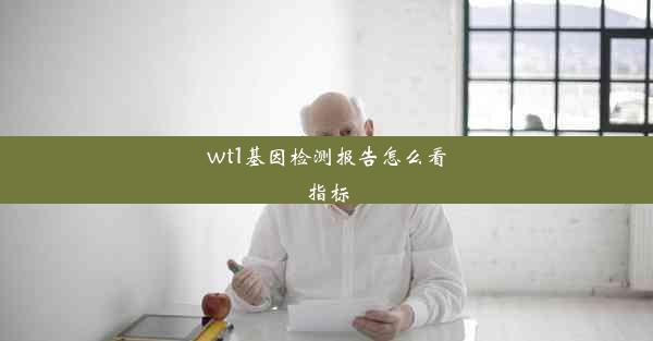 wt1基因检测报告怎么看指标