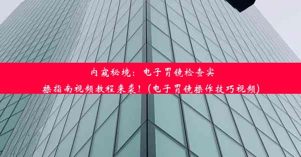 内窥秘境：电子胃镜检查实操指南视频教程来袭！(电子胃镜操作技巧视频)