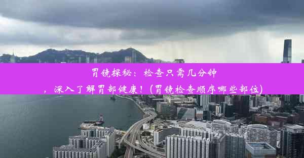 胃镜探秘：检查只需几分钟，深入了解胃部健康！(胃镜检查顺序哪些部位)