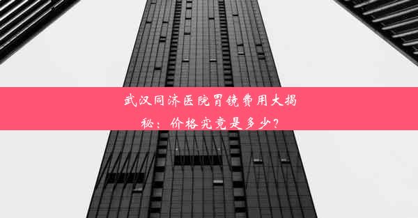 武汉同济医院胃镜费用大揭秘：价格究竟是多少？