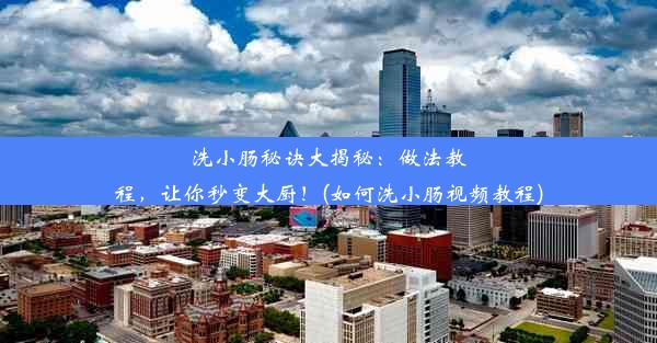 洗小肠秘诀大揭秘：做法教程，让你秒变大厨！(如何洗小肠视频教程)